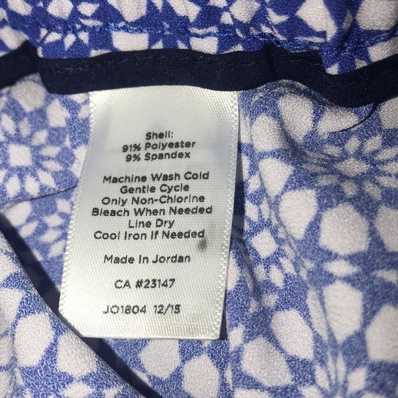 Talbots SP Petite Blue White Pants - Picture 6 of 6